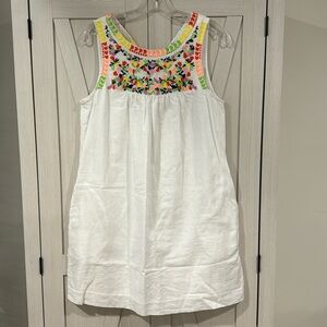 J. Crew white embroidered dress